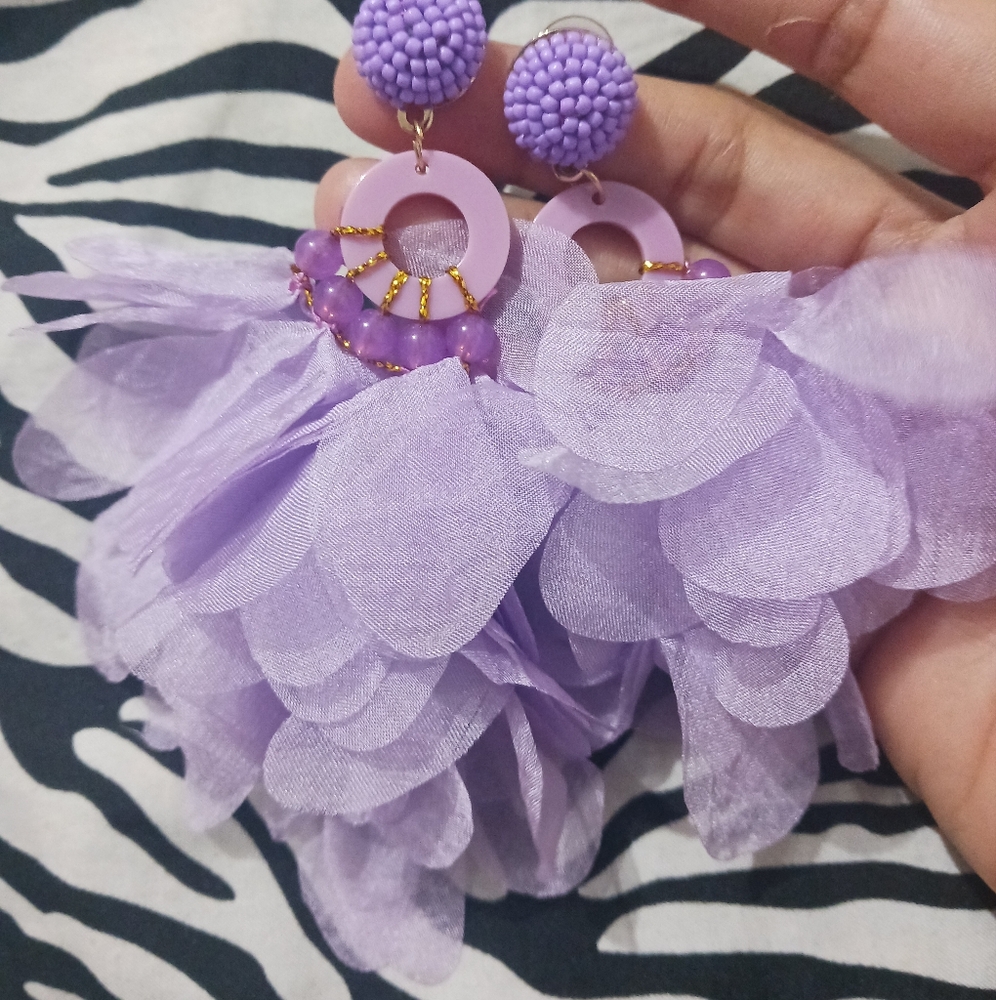 Women Lila purple Fashion earrings - Picture 3 of 6